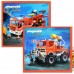 ROMPECABEZAS PLAYMOBIL X 4 PIEZAS X 2 UNID. BOMBEROS