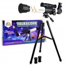 TELESCOPIO TECHKIDS BLANCO CON TRIPODE