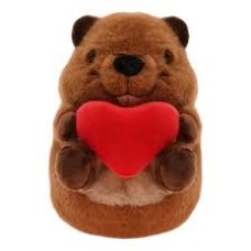 PELUCHE ANIMALITO CON CORAZON CASTOR O ARDILLA PHI PHI TOYS 8297