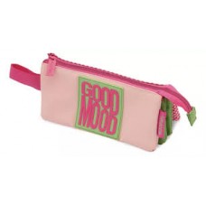 CARTUCHERA CON CIERRE CUADRUPLE MOOVING PINK