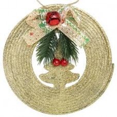 ADORNO DE PUERTA ESPIRALADO CON CASCABEL Y GLITTER