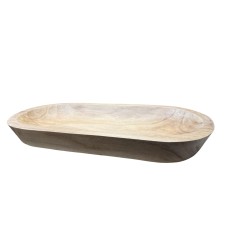 CENTRO DE MESA BANDEJA DE MADERA OVAL 53 CM CENTRO DE MESA BANDEJA DE MADERA OVAL 53 CM