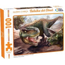 ROMPECABEZAS X 100 PIEZAS BATALLA DE DINOSAURIOS