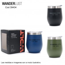 MATE TERMICO WANDERLUST DE ACERO CON TAPA
