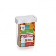 CONTENEDOR ACRILICO HERMETICO RECTANGULAR 1200 CC