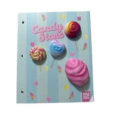 CARPETA Nº 3 CON CORDON BIG LIFE CON SQUISHY SWEET CANDY STORE PPR