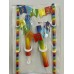 ADORNO DE TORTA - BANNER CON BANDERIN MULTICOLOR + 2 BENGALAS