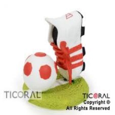 ADORNO DE TORTA PORCELANA FRIA RIVER BOTIN CON FUTBOL