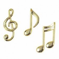 NOTAS MUSICALES PARA ARBOL DE NAVIDAD X 6 DORADAS NOTAS MUSICALES PARA ARBOL DE NAVIDAD X 6 DORADAS