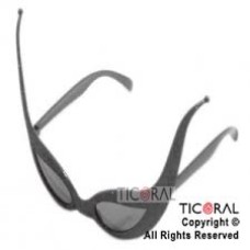 ANTEOJOS DE COTILLON GATO NEGRO ALARGADO CON BRILLO