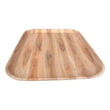 BANDEJA DE PLASTICO SIMIL MADERA RECTANGULAR 42 CM X 31 CM