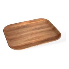 BANDEJA DE PLASTICO SIMIL MADERA RECTANGULAR 36 CM X 27 CM