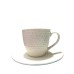 JUEGO DE CAFE X 1 TAZA DE CERAMICA + PLATO LINEA PANAL WHITE JUEGO DE CAFE X 1 TAZA DE CERAMICA + PLATO LINEA PANAL WHITE