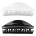 BROCHE PARA EL CABELLO GRANDE PRENSA OVAL BLANCO/NEGRO
