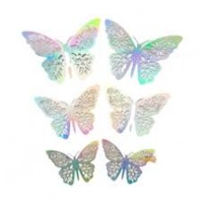 CAKE TOPPER MARIPOSAS IRIDISCENTE X 6