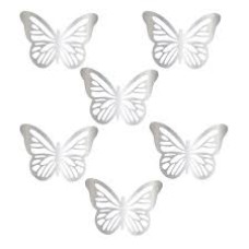 CAKE TOPPER MARIPOSAS PLATEADAS X 6 CAKE TOPPER MARIPOSAS PLATEADAS X 6