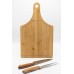 JUEGO DE ASADOR DE BAMBU - TABLA CON CUBIERTOS JUEGO DE ASADOR DE BAMBU - TABLA CON CUBIERTOS