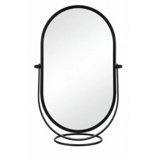 ESPEJO DE PIE CON BASE DE METAL NEGRO OVAL ESPEJO DE PIE CON BASE DE METAL NEGRO OVAL