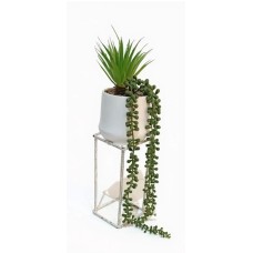PLANTA ARTIFICIAL CON MACETA COLGANTE ROSARIO CON ALOE 18 CM PLANTA ARTIFICIAL CON MACETA COLGANTE ROSARIO CON ALOE 18 CM