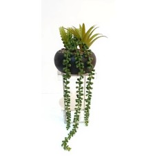 PLANTA ARTIFICIAL COLGANTE ROSARIO CON MACETA DE CERAMICA 45 CM PLANTA ARTIFICIAL COLGANTE ROSARIO CON MACETA DE CERAMICA 45 CM