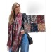 PASHMINA LANILLA ESTAMPADA CON FLECOS