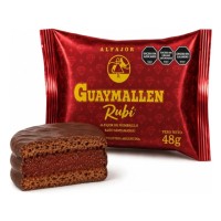 ALFAJOR GUAYMALLEN RUBI X 50 G BAÑO SEMIAMARGO - RELLENO DE MEMBRILLO ALFAJOR GUAYMALLEN RUBI X 50 G BAÑO SEMIAMARGO - RELLENO DE MEMBRILLO
