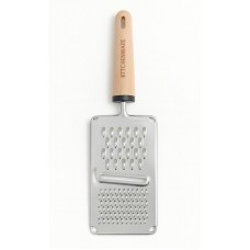 RALLADOR DE MANO DE ACERO INOXIDABLE CON MANGO DE BAMBU RALLADOR DE MANO DE ACERO INOXIDABLE CON MANGO DE BAMBU