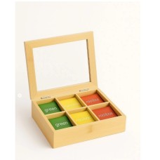 CAJA DE TE DE MADERA X 6 DIVISIONES BAMBU CAJA DE TE DE MADERA X 6 DIVISIONES BAMBU