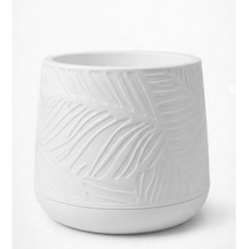 PORTAMACETAS PLASTICO REDONDO LABRADO WHITE PORTAMACETAS PLASTICO REDONDO LABRADO WHITE