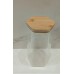 FRASCO DE VIDRIO CON TAPA HERMETICA BAMBU HEXAGONAL 1400 ML FRASCO DE VIDRIO CON TAPA HERMETICA BAMBU HEXAGONAL 1400 ML