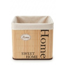 CANASTO ORGANIZADOR BAMBU Y LIENZO HOME CON MANIJAS DE SOGA CANASTO ORGANIZADOR BAMBU Y LIENZO HOME CON MANIJAS DE SOGA