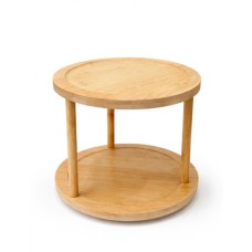 BANDEJA DE BAMBU GIRATORIA DOBLE 30 CM BANDEJA DE BAMBU GIRATORIA DOBLE 30 CM
