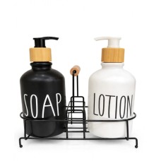 DISPENSER X 2 CON BASE DE ALAMBRE Y BAMBU DISPENSER X 2 CON BASE DE ALAMBRE Y BAMBU