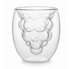 VASO DE VIDRIO DOBLE VIDRIO UVAS 250 ML VASO DE VIDRIO DOBLE VIDRIO UVAS 250 ML