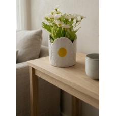 PLANTA ARTIFICIAL 25 CM MARGARITAS CON MACETA DE CERAMICA PLANTA ARTIFICIAL 25 CM MARGARITAS CON MACETA DE CERAMICA