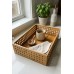BANDEJA DE BAMBU RECTANGULAR CON BORDE ALTO TIPO ENREJADO