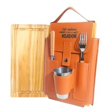 JUEGO DE ASADO RC RECTANGULAR CON VASO Y SACACORCHOS JUEGO DE ASADO RC RECTANGULAR CON VASO Y SACACORCHOS