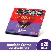 CAJA DE BOMBONES MILKA X 110 G CREMA DE AVELLANAS CAJA DE BOMBONES MILKA X 110 G CREMA DE AVELLANAS