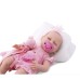 MUÑECA NEW BORN DENGO VESTIDITO Y MOÑO CON MANTITA DE APEGO DIVER TOYS