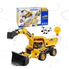 EXCAVADORA CON PISTA LANZA AUTOS SIX SIX ZERO