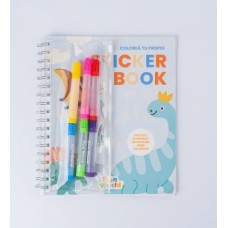 COLOREA TU PROPIO STICKER BOOK FUN WORLD DINOSAURIOS