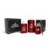 SET MATERO X 4 (MATE DE ACERO + LATAS VERTEDORAS + BOMBILLAS) EN CAJAS