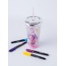 KIT DE COLOREO DIY VASO TUMBLER FUN WORLD UNICORNIOS
