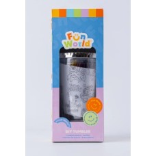 KIT DE COLOREO DIY VASO TUMBLER FUN WORLD ROAR DINOSAURIOS