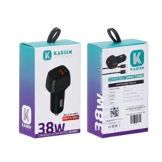 CARGADOR PARA CELULARES DE AUTO KARSEN ATOMIC X 2 USB CON CABLE TIPO C A TIPO C CARGADOR PARA CELULARES DE AUTO KARSEN ATOMIC X 2 USB CON CABLE TIPO C A TIPO C