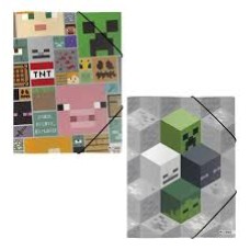 CARPETA 3 SOLAPAS CON COLITA Nº 5 MINECRAFT