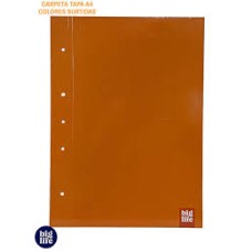 CARPETA A4 CON CORDON TELADA NARANJA