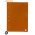 CARPETA A4 CON CORDON TELADA NARANJA