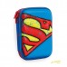 CARTUCHERA 2 PISOS SUPERMAN GOMA EVA CON RELIEVE LETRA Q