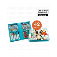 SET KREKER SET DE ARTE A PINTAR PLAY WORLD 42 PIEZAS